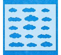 Cloud Selection Sky Stencil: Mylar Airbrush Wall Art Painting Crafts | DIY-A4 Stencil - Design Size (170mm 190mm)