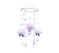 Cloud Serving Wind Chime Pendant For Wall Decoration(Pink)