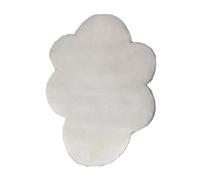 Cloud Shape Area Rug for Kids - Soft Plush Non-Slip Baby Crawling Carpet, Indoor Outdoor Floor Mat for Nursery Playroom Decor, White 60×90CM