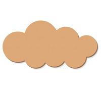 Cloud Shape Bulletin Board,Self Adhesive Corkboard Alternative Felt Memo Board,Home Office Wall Decor,Felt Vision Board for Photos Message (Yellow,80x40cm)