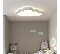 Cloud Shape LED Ceiling Light Kids Room Flush Mount Light Fixture Modern Close to Ceiling Light Children Room Ceiling Lighting for Boys Room Girls Room Bedroom(White, 19.5''-Warm Light) M(White,23.