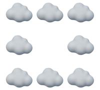 Cloud-Shaped Cabinet Knobs - Set of 8 Cute Ceramic Drawer Pulls for Kids' Rooms Bathrooms and Kitchens - Stylish Handles for Cabinets and Doors