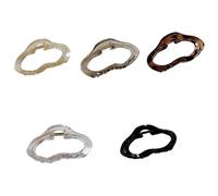 Cloud-Shaped Hair Clips with Spring-Hinged Closure, A | Toothed Open Frame, Spring Closure Bringing the Sides Together, Direct Structure for Shaping an Updo