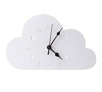 Cloud-shaped Hanging Wall Clock Nordic Nursery Decoration for Living Room Bedroom Office School White 28 * 16cm (ral 7035)