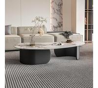 Cloud Shaped Slate Coffee Table - Large Luxury Irregular Design for Living Room, Versatile Style