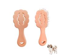 Cloud-Shaped Soft Bristle Puppy Brush - Hollow Back Design for Easy Grooming - Ideal for Yorkie, Shih Tzu, Maltese Maltipoo Pomeranian- Puppy Essentials, Pet Hair Removal Essentials (Pink)