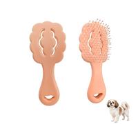 Cloud-Shaped Soft Bristle Small Dog Brush - Hollow Back Design for Easy Grooming - Ideal for Yorkie, Shih Tzu, Maltese Maltipoo Pomeranian- Puppy Essentials, Pet Hair Removal Essentials (Pink)