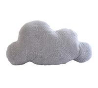 Cloud Shaped Stuffed Plush Cushion, Back Cushion for Bedroom Office Car, Portable Cute Cotton Decoration Nordic Style Bedding Plush Sofa Throw Pillow (Grey, 25x13cm)