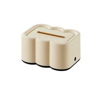 Cloud-shaped Tissue Box Holder with Creamy Finish for Stylish Storage In Living Room or Bathroom(Black)