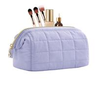 Cloud-Shaped Waterproof Toiletry Bag with Down Silk Cotton Filling - Large Capacity Portable Travel Makeup Organizer | Quilted Cosmetic Bag for Bathroom Storage Camping | 23x15x11.5cm 100g
