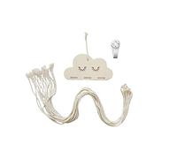 Cloud-shaped Wooden Hair Clips Organizer Wall Hanging Hair Clips Holder Tassels Hair Bows Storage for Girls Hairpin Storage and Wall Decoration