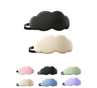 Cloud Sleeping Eye Mask, Shade Breathable Slow Rebound Siesta Eye Mask, Unisex Adjustable Elastic Office Hall Lunch Break Travel Must Answer (Cream+Black)