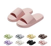 Cloud Sliders Women Men Thick Sole Shower Slippers Lightweight Non-Slip Beach Sliders Super Soft Comfy Flat Flip Flop Summer Sandals Shoes For Bathroom Pool Beach House Waterproof Indoor/Outdoor
