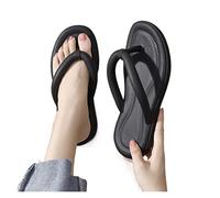 Cloud Slides Fashion Candy-colored Flip-flops Female Summer Home Bathroom Dormitory Lightweight Silent Clip Feet Sandals Indoor Outdoor Shower Shoes(Black,38/39)