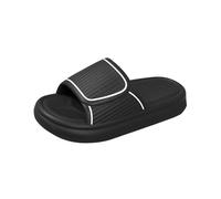 Cloud Slides for Women and Men Pillow House Slippers Non Slip Shower Shoes Fit Bathroom Bedroom Pool Beach Slip-On Sandals for Ladies (Black, 8)