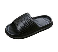 Cloud Slides for Women Unisex Bath Slippers Casual Non-Slip Bathing Shoes Super Soft Bath Slippers Indoor Outdoor Mules Cloud Silent Shower Slippers Casual Beach Shoes, black, 10 UK
