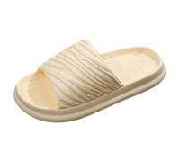 Cloud Slides for Women Unisex Bath Slippers Casual Non-Slip Bathing Shoes Super Soft Bath Slippers Indoor Outdoor Mules Casual Beach Shoes Cloud Silent Shower Slippers, yellow, 4 UK