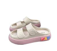 Cloud Slides Sandals Female Cute Versatile Fashion Trend Muffin Bottom Slippers Shower Shoes(Pink,36-37)