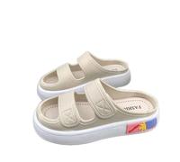 Cloud Slides Sandals Female Cute Versatile Fashion Trend Muffin Bottom Slippers Shower Shoes(White,40-41)