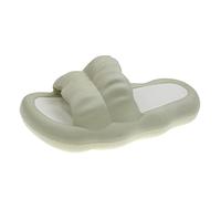 Cloud Slides Summer Petal Slippers Female Soft Bottom A Word Candy Color Sandals Indoor And Outdoor Simple Fashion Cute Slippers Shower Shoes(Green,36-37)