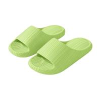 Cloud Slides Unisex Thick Sole Orthopendic Slippers Arch Support Wide Fit Non Slip Durable Cushioned Soft EVA Sandals Lightweight Comfortable Shower Shoes for Bathroom and Home,Green, Size 5