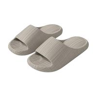 Cloud Slides Unisex Thick Sole Orthopendic Slippers Arch Support Wide Fit Non Slip Durable Cushioned Soft EVA Sandals Lightweight Comfortable Shower Shoes for Bathroom and Home,Grey, Size 8