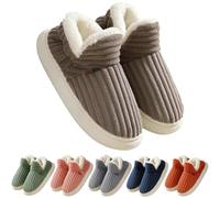 Cloud Slippers Women Men Unisex Winter Cozy Plush Warm Home Slippers Fleece Lining Thermal Bootie With Memory Foam Non-slip Ladies Slipper Comfortable Indoor Outdoor Slipper Classic Solid Shoe
