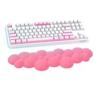 Cloud-Soft Ergonomic Wrist Rest for 100 Keys 87 Keys 68keys Keyboard PU Material Anti-Slip Rubber Base Memory Foam Cloud-Shaped Palm Rest for Computer Laptop,Pain Relief,15.2 * 4.4 * 1.2 inch -Red