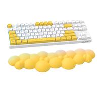 Cloud-Soft Ergonomic Wrist Rest for 100 Keys 87 Keys 68keys Keyboard PU Material Anti-Slip Rubber Base Memory Foam Cloud-Shaped Palm Rest for Computer Laptop,Pain Relief,15.2 * 4.4 * 1.2 inch-Yellow