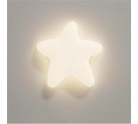 Cloud Star Wall Light, Nordic Milk White Wall Lamp 3-Color Dimmable LED Wall Sconces for Boys Girls Bedside Nursery Hallway(23cm/9.05in) (One Color 24cm/9.44in)