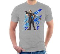 Cloud Strife Blue Ink Final Fantasy VII Men's T-Shirt