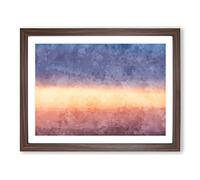 Cloud Stripes Painting Modern Art Framed Wall Art Print, Ready to Hang Picture for Living Room Bedroom Home Office Décor, Walnut A4 (34 x 25 cm)