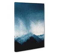 Cloud Touching the Mountains Canvas Print | Gallery Wrapped 30mm Frame Wall Art | 30x20 inches | Ready to Hang | Modern Landscape Picture | Living Room Bedroom Lounge Office