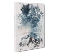 Cloud Touching the Mountains Watercolour Canvas Print for Living Room Bedroom Home Office Décor, Wall Art Picture Ready to Hang, 30 x 20 Inch (76 x 50 cm)