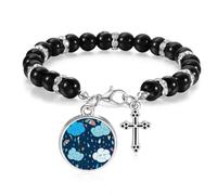 Cloud Umbrella Rain Heart Beaded Bracelet Boho Jewelry for Men Women