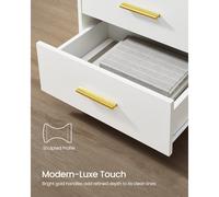 Bedside tables with charging station and LED lighting