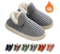Cloud Winter Warm Fluffy Slippers for Women Men - Non-Slip Fuzzy Casual Fashion Home Footwear (Gray, Adult, Women, 5.5-6.5 UK, Medium)