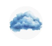 Cloud With Gentle Blue Tones Round Magnetic Fridge Magnets For Kitchen Durable With Enduring Magnetism