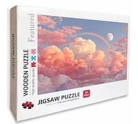 Cloud Wooden Jigsaw Puzzles 56x34in, Pink Jigsaw Puzzles 4000 Pieces for Adults with Box, Educational Challenging Game, Back Lettering Easy to Distinguish, Summer Gifts, Beautiful Decoration, G-2796