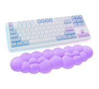 Cloud Wrist Rest Keyboard, Purple Cloud Palm Rest with PU Leather Memory Foam Cute Keyboard Rest for Wrist Support and Arm Rest, Desk Cloud Wrist Pad for PC Gaming/Hand Cushion/Computer/Office