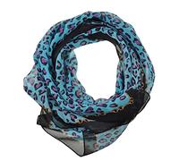 Cloud9Basic Luxurious light weight Leopard Animal Printed Chiffon Scarf with Chain Border, Perfect a gift for Mother’s Day, Size: 160 x 50cm (63 x 20”)