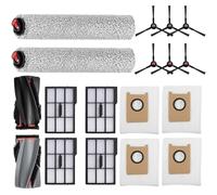 Cloudarrow E25 Omni Accessories for eufy E25 Omni / E28 Omni Robot Vacuum Replacement Parts Kit: 1 Set Main Brush+ 2 Mop Roller+ 4 Hepa Filter+ 4 Vacuum Bag+ 6 Side Brush