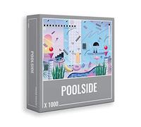 Cloudberries Poolside Puzzle, Premium 1000 Piece Jigsaw Puzzles for Adults with Cool, Retro 1980s Swimming Pool Design, Holiday Puzzles, Summer Puzzles