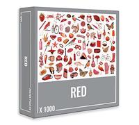 Cloudberries Red Jigsaw Puzzle, 1000 Piece Jigsaw Puzzles for Adults, Red Illustrated Puzzle Packed with Flowers, Birds and Plants, Beautiful Puzzles for Adults