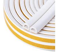 CloudBuyer Weather Stripping for Door,Insulation Weatherproof Doors and Windows Soundproofing Seal Strip,Collision Avoidance Rubber Self-Adhesive Weatherstrip (White, 16.5Ft)