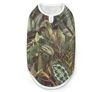 Clouded Leopard And Tropical Flowers Pet Printed Clothes,Pet T Shirts,Cool Puppy Shirts for Small,Medium And Large Pet Dogs Cats S