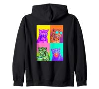 clouded leopards funny clouded leopard Zip Hoodie