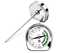 CloudHand Dual Pointer BBQ Meat Thermometer - 2" Dial, 304 Stainless Steel Probe, 120°F-200°F Range, Analog Oven & Grill Thermometer for Perfect Meat Doneness