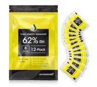 Cloudious9-62% 2-Way Humidity Pack Regulator 8 Gram - 12 Count Pack for Humidors Herb Flower - Individually Sealed Bag - Solution for Convenient Humidification