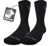 CloudLine - Merino Wool Hiking Socks for Men & Women - Light Cushioned, Merino Wool, Seamless, Moisture Wicking & Breathable, Midnight, Large